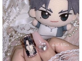 痛ネイル 手書き フィルイン