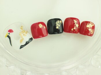 ネイルサロン あかねいろ/和柄 フット