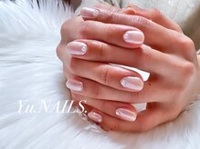 ユーネイルズ 恵比寿(Yu.NAILS.)/オーロラネイル◎パールデザイン