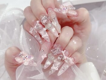 ミス シャーリー(Miss Shirley)の写真/【パーツも豊富で付け放題で理想の可愛いネイルが叶う♪】韓国ネイル/ワンホンネイル/ちゅるんネイル♪