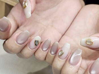 アンド エヌ(AND.N)の写真/≪パラジェル使用≫肌馴染みの良いカラーをご提案＊シンプルでも映えるお洒落デザインは-AND.N-にお任せ♪