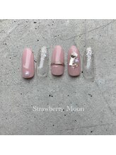 サロンストロベリームーン(Salon Strawberry Moon)/定額ビジューネイル☆￥8980