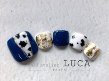 ネイルアトリエルカ(nail atelier LUCA)/W-300 シェラック牛柄フット