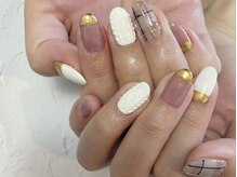 フレイムス アイラッシュ アンド ネイル(FRAMES)/ニット×チェックネイル♪