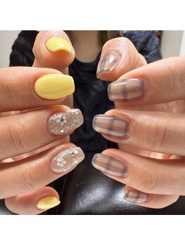 イエローネイル　10本アート