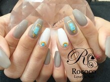 ロココ ラブリヤ ネイル 岡崎店(Rococo Lovelya Nail)/マットパーツデザインネイル