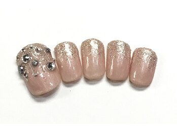 ネイルアンドまつげ リュフェール 五反田(Nail Lufaire)/オフィスベージュフットネイル