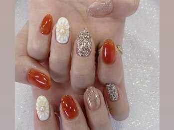 ひまりネイル(ひまりnail)/ぷっくりフラワーネイル