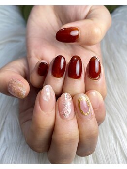 インプレス 鶴見店(Impress)/非対称ニュアンスネイル