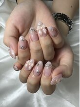 フラワーズネイル(flowers nail)/ちゅるんヌーディー