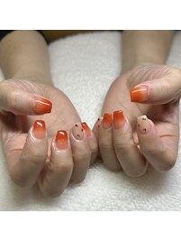 赤グラデネイル