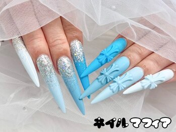 ネイルマフィア 原宿(NAIL MAFIA)の写真/「整った綺麗なスカルプの形」×「均等の厚み」で最強卍''盛り盛りにパーツやアートをオーダーしちゃって★