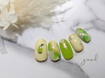 ワイネイル(Y.nail)/青りんごネイル