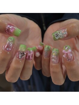 ルプスデザイン(Lupus design)/pink×green