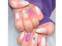 アトリエ ペーニクルス(Atelier Peniculus.)/ホワイト×パープルラメ