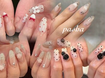 パシャ(Pasha)の写真/マグネットやオーロラ、キラキラパーツの種類も豊富にご用意！もちろんつけ放題♪最新トレンドデザインに☆