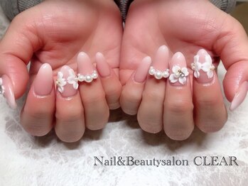 ネイルアンドビューティーサロン クリア(CLEAR)/桜３Dネイル