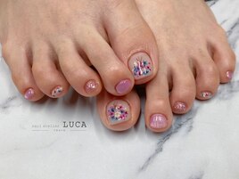 W-829 大人可愛い押し花ネイル