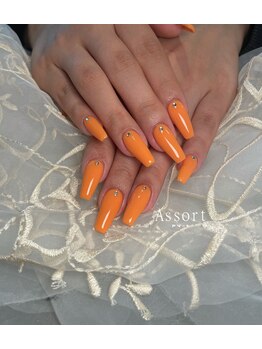 アソート 神戸元町(Assort)/ワンカラー＋ストーン5粒