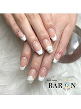 バロン 本厚木店(BARON)/白フレンチ×薔薇