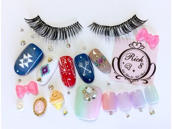 ネイルアンドまつげエクステ リッチエイト 原宿店(Rich8)/ジェルとまつげの同時施術コース