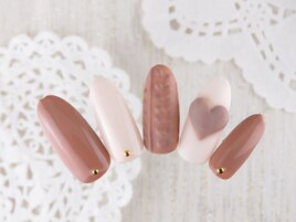 #3D #ハート #ベージュ