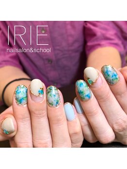 メタリック&インクネイル