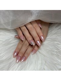 ホワイトミラーネイル