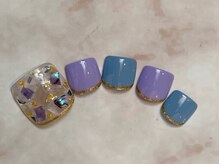 ルームヘアネイル 曙橋店(Room hair nail)/紫陽花カラー☆シェルフット