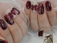 エア(ea)/ボルドーリボンネイル