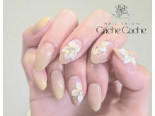 カシュカシュの雰囲気(フラワーアートも得意♪ロングネイルでも美フォルム♪)