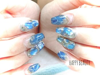 ハッピービューティー(Happy Beauty)の写真/長さ出しが超～お得！深爪でも長さ出し可能！【全定額コース10本長さ出し&アート込み2.5H】何と一律￥11000
