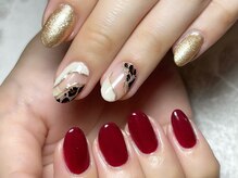 レディグリッター(Lady glitter)/ボルドー&ポイントレオパ