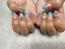 ブルーマグネットネイル♪
