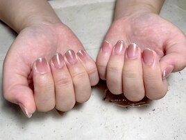 グラデーション×ラメライン