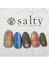 ネイルアンドアイラッシュサロン ソルティ 寺田町(salty)/ブランケットネイル