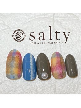 ネイルアンドアイラッシュサロン ソルティ 寺田町(salty)/ブランケットネイル