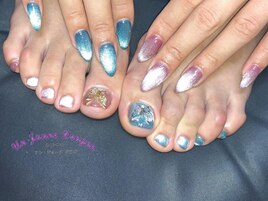 【自爪ネイル】あ揃いネイル