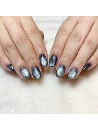 フラッシュネイル/キラキラ/黒