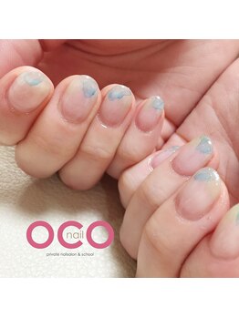 オコネイル ネイルサロンアンドスクール(OCO nail)/clear “たらしこみ”☆