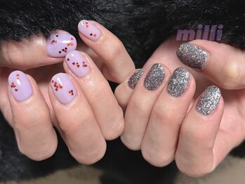 ミリネイルズ(milli nails)/ブラックピンク