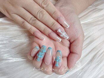 ヒュイズ ネイル(Hui‘s Nail)/INS大人気長さだし+クロムネイル