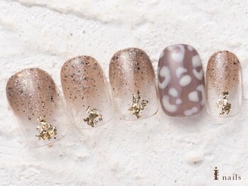 アイネイルズ 横浜WEST店(I-nails)/シンプルアニマル柄7480円