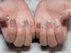 秋色フラワー×ガラスフレンチ