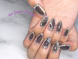 【自爪ネイル】キラキラネイル