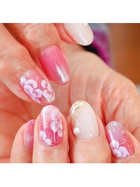 GALAXY×フラワーネイル