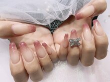 モルフォネイル(Morpho nail)/#ラメグラデーションネイル