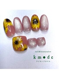 ひまわりネイル