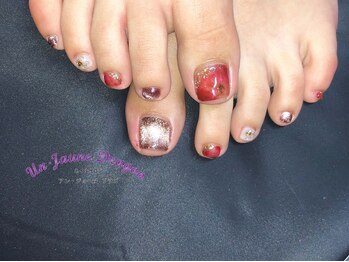 アン ジョーヌドラゴ/【フットネイル】秋ネイル