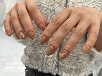 アトリエ メイド(atelier made)/ワンカラー+2本アート¥4,650